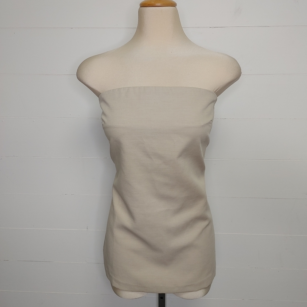 Moon River Cream Strapless Tube Top